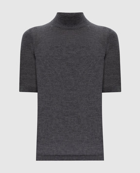 Brunello Cucinelli Gray cashmere and silk top M13800004P