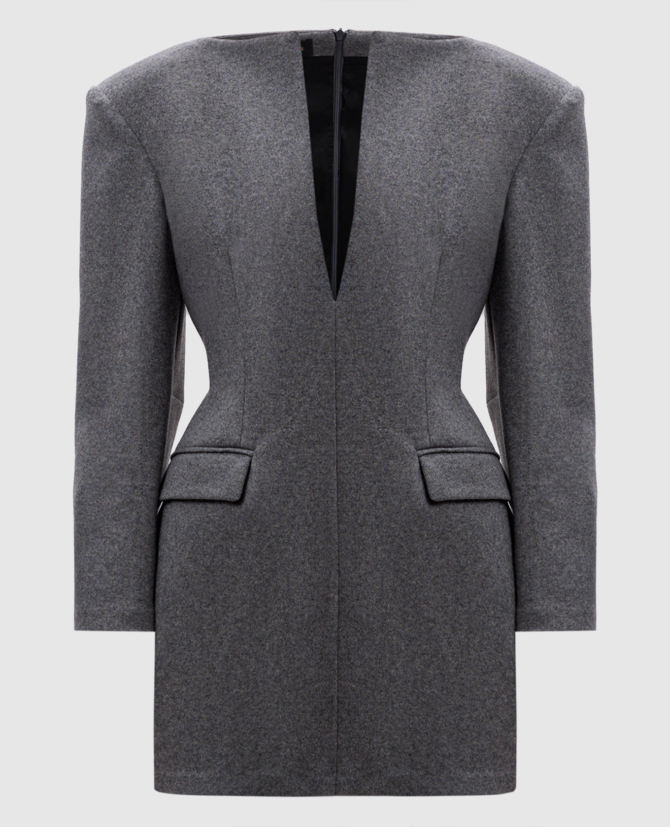

Gray mini Tilde sheath dress made of wool The Andamane, Grey