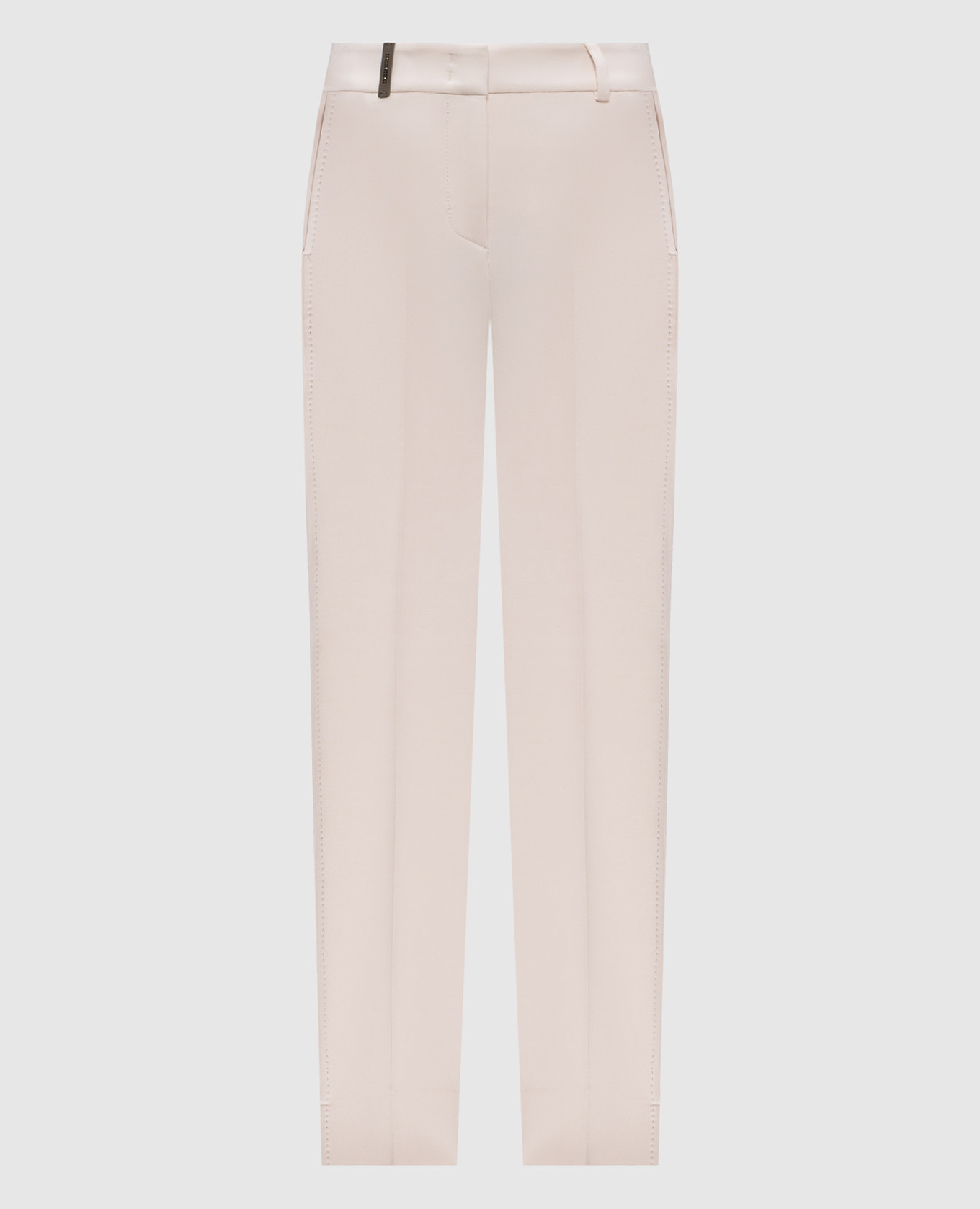Beige pants with a patch Peserico