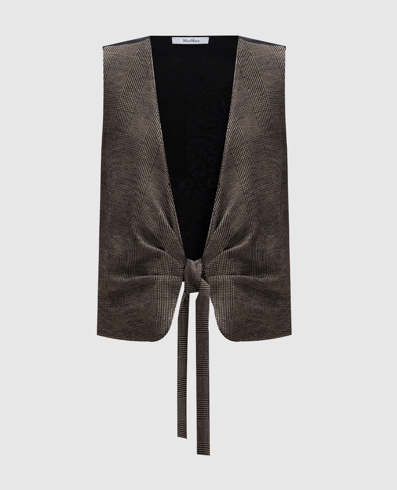 

Gray ADIGE vest with wool in Windsor check Max Mara, Серый