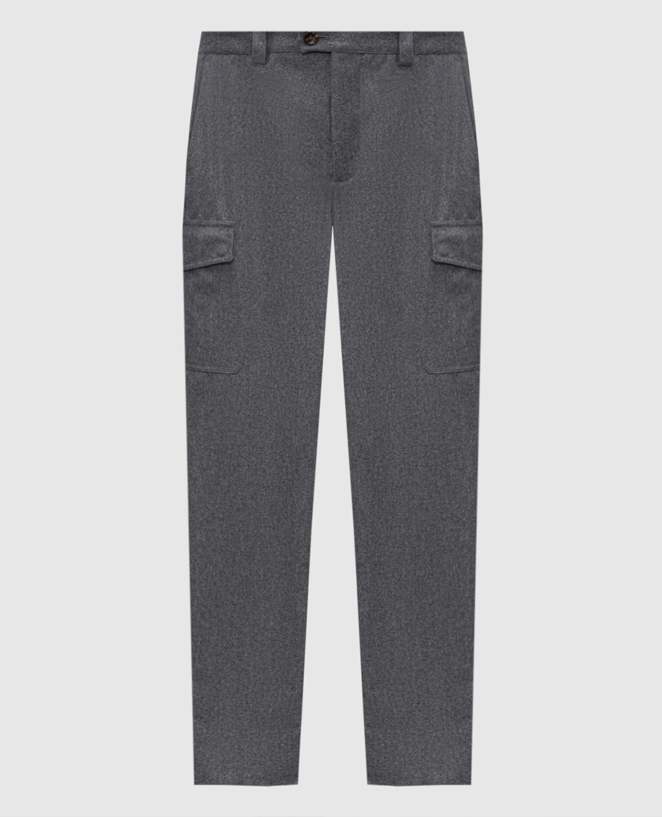 Grey wool cargo pants Brunello Cucinelli