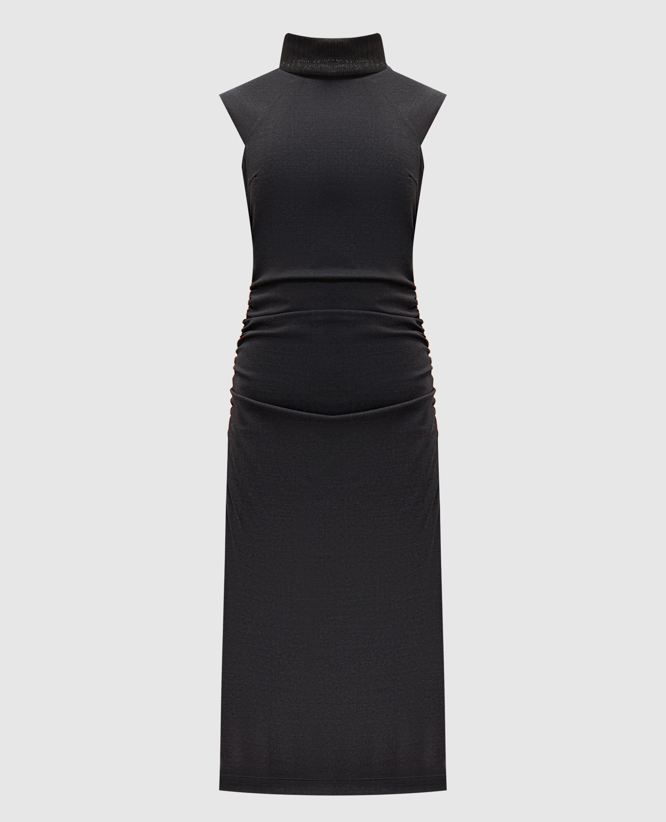 

Gray wool dress with monil chain Brunello Cucinelli, Grey