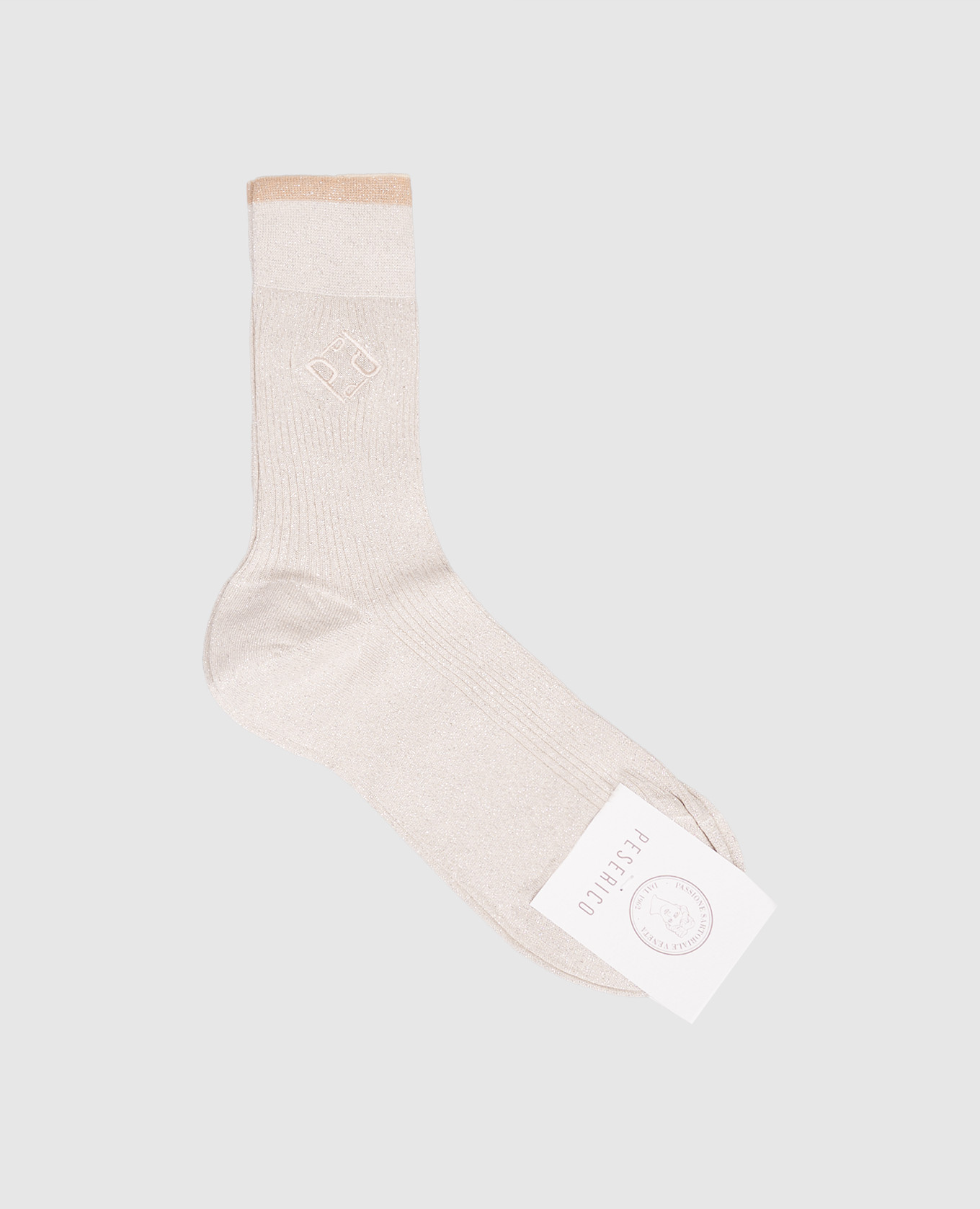 

Beige socks with lurex Peserico