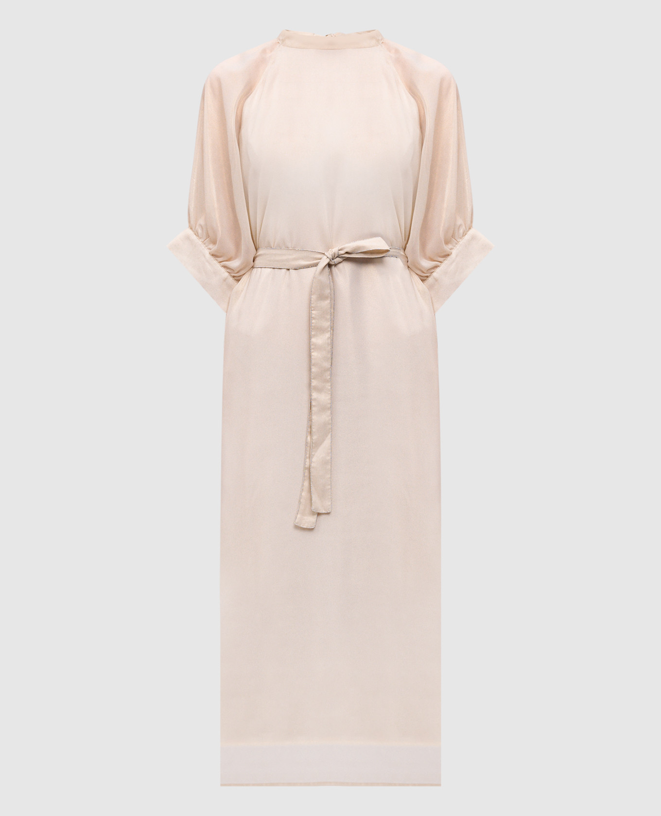 

Beige midi dress with monil chain Peserico