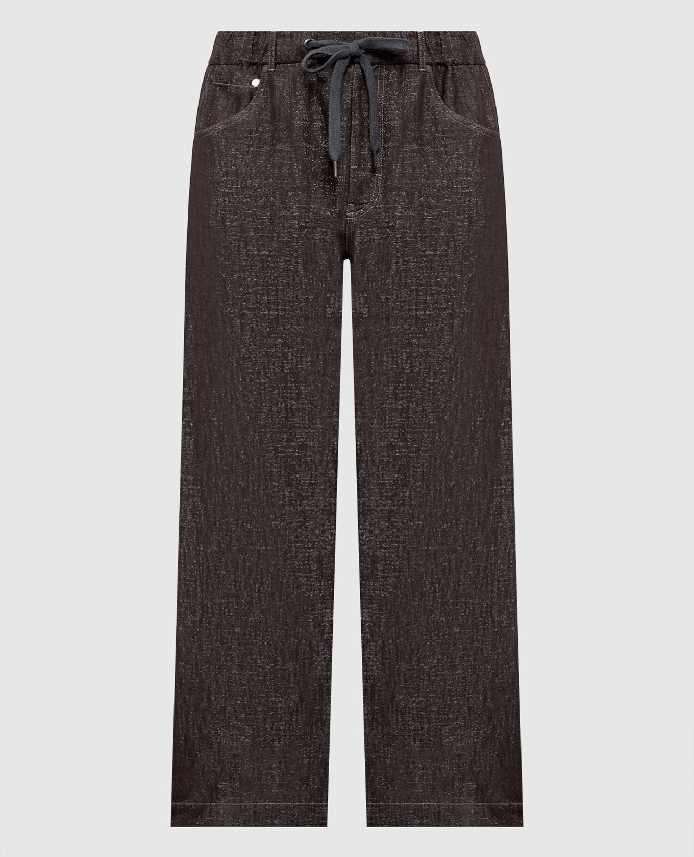 Brown pants with lurex Brunello Cucinelli