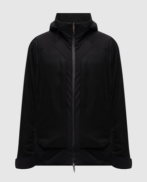Sease Black down jacket with wool and cashmere OP043TN595