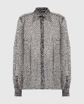 Dolce&Gabbana Printed silk blouse F5R64TIS1ZM