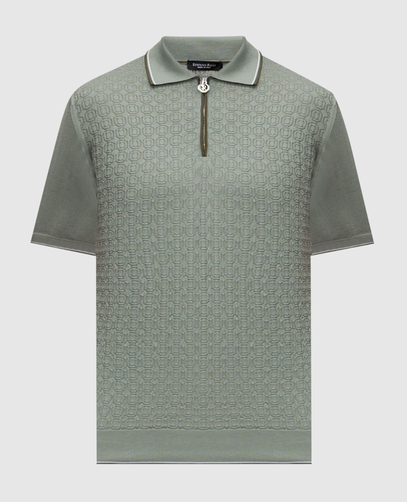 

Green polo with pattern Stefano Ricci