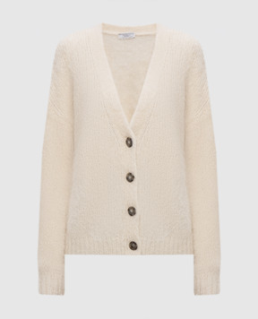 Peserico Beige alpaca wool cardigan S99438F0309241