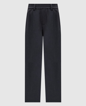 Brunello Cucinelli Gray pants with monil chain MA126P8416