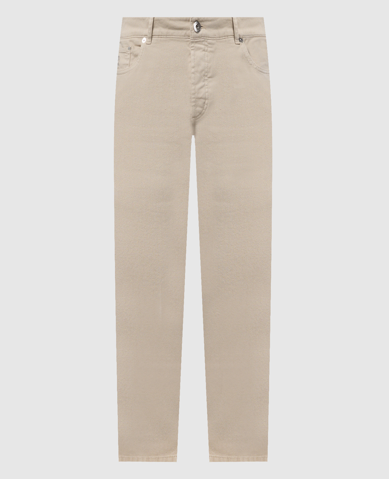 

Beige pants with logo embroidery Brunello Cucinelli