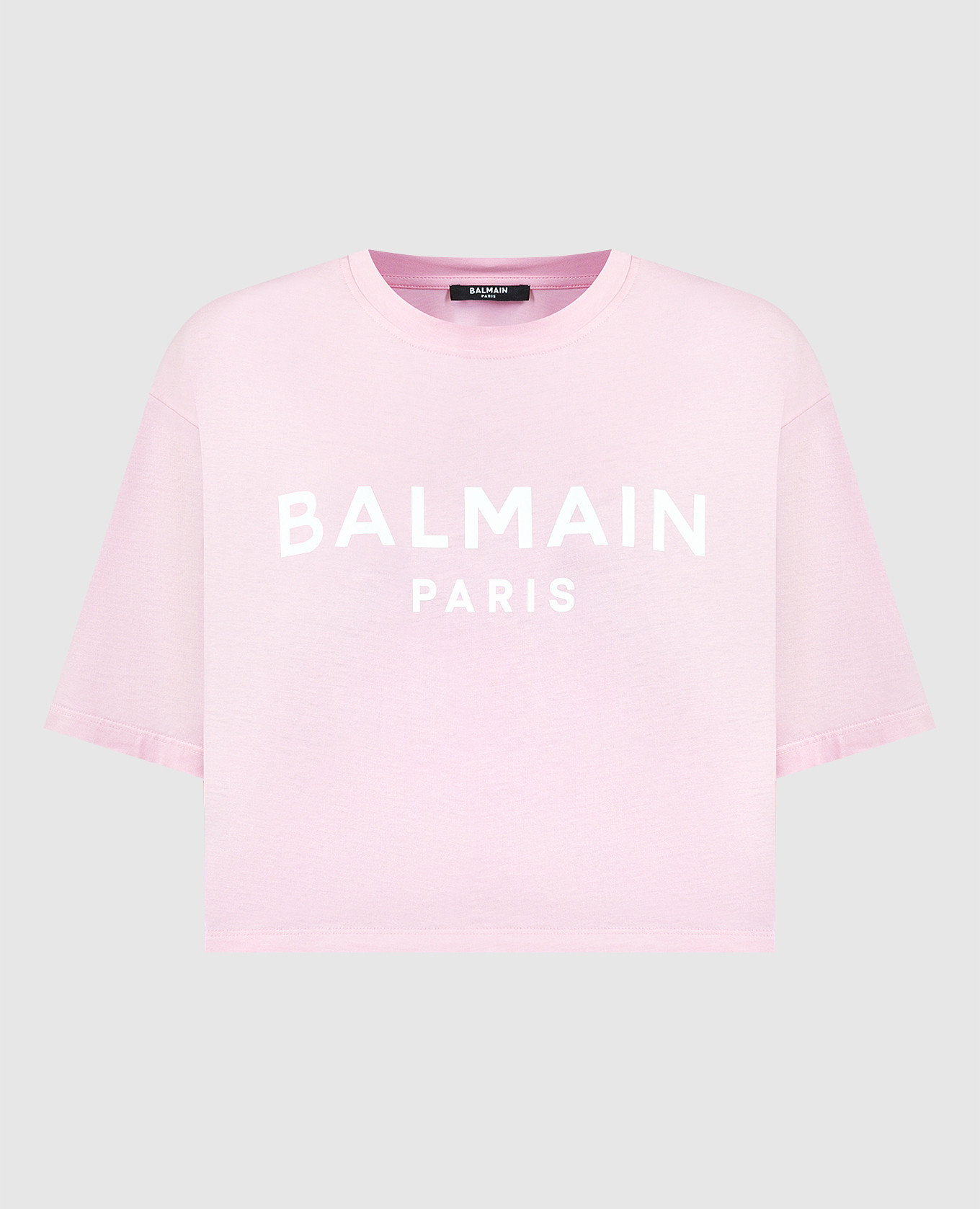 

Pink t-shirt with logo print Balmain