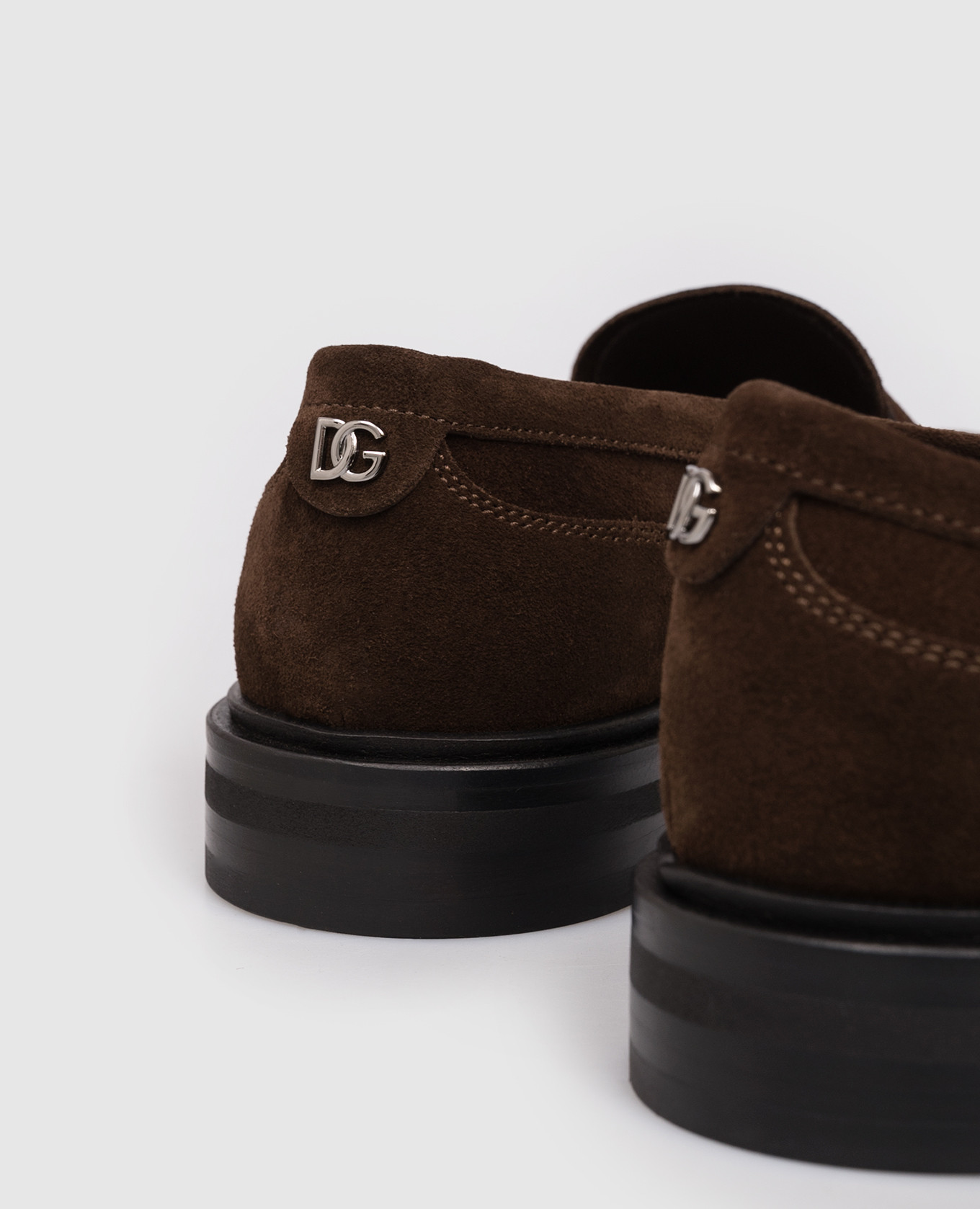 

Brown suede loafers with monogram logo Dolce&Gabbana