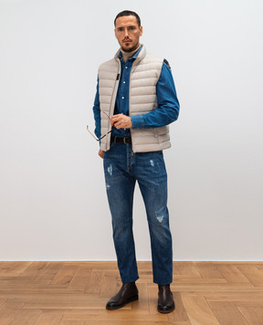 Brunello Cucinelli Blue denim shirt MR6834008