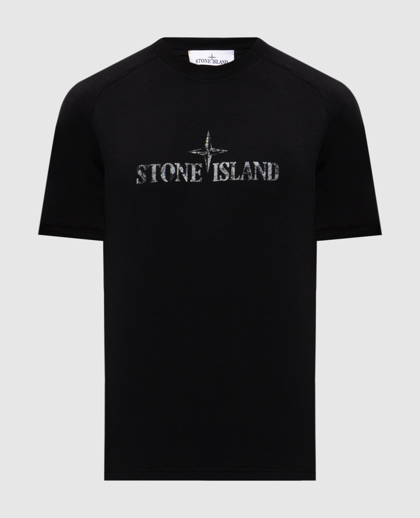 

Black t-shirt with logo print Stone Island