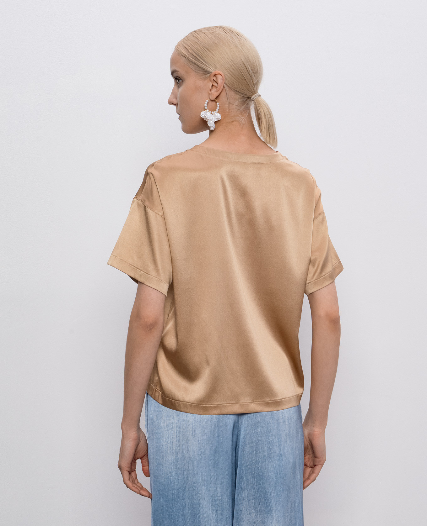 

Beige silk top Ermanno Scervino