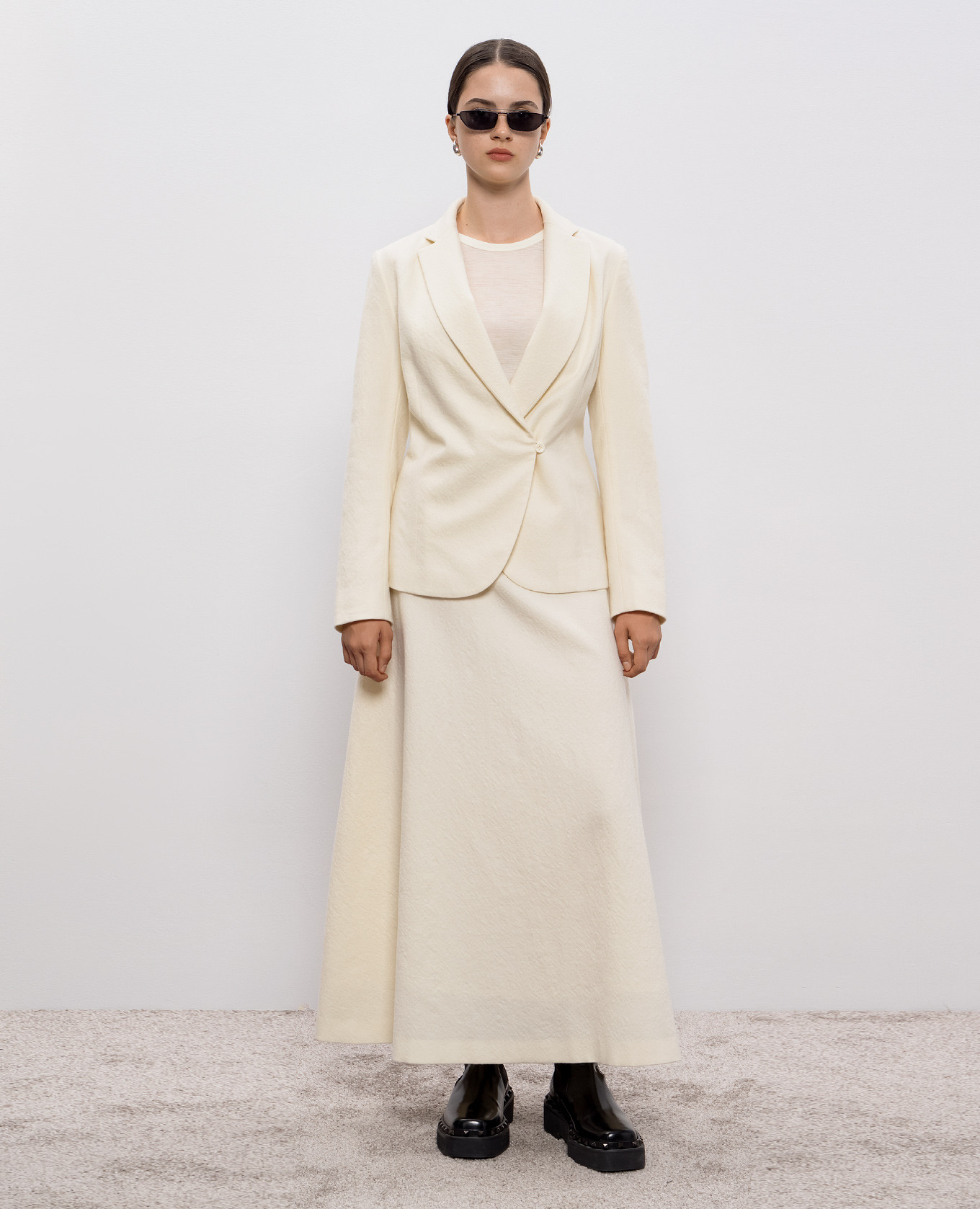 White wool jacket Intoca 2