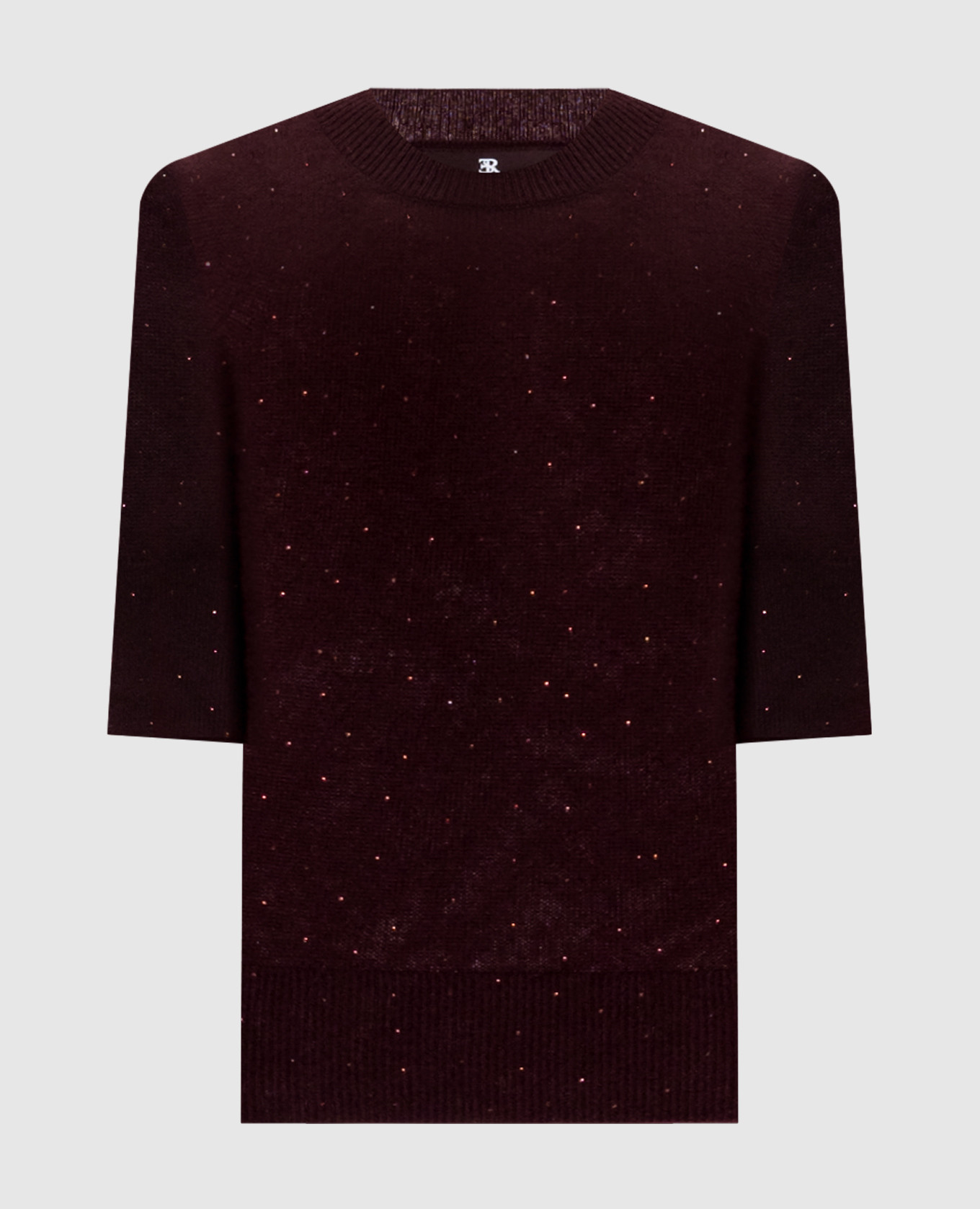 

Burgundy cashmere top with crystals Ermanno Scervino