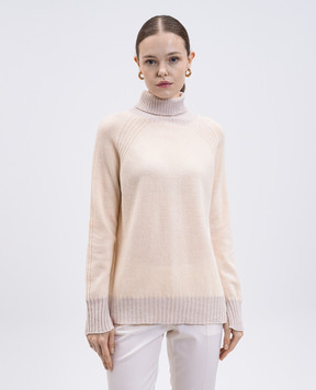 Twinset Beige wool and cashmere sweater with lurex 252TP3582