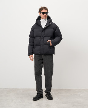 Herno Black puffer jacket with metallic logo PI001171U12456Z