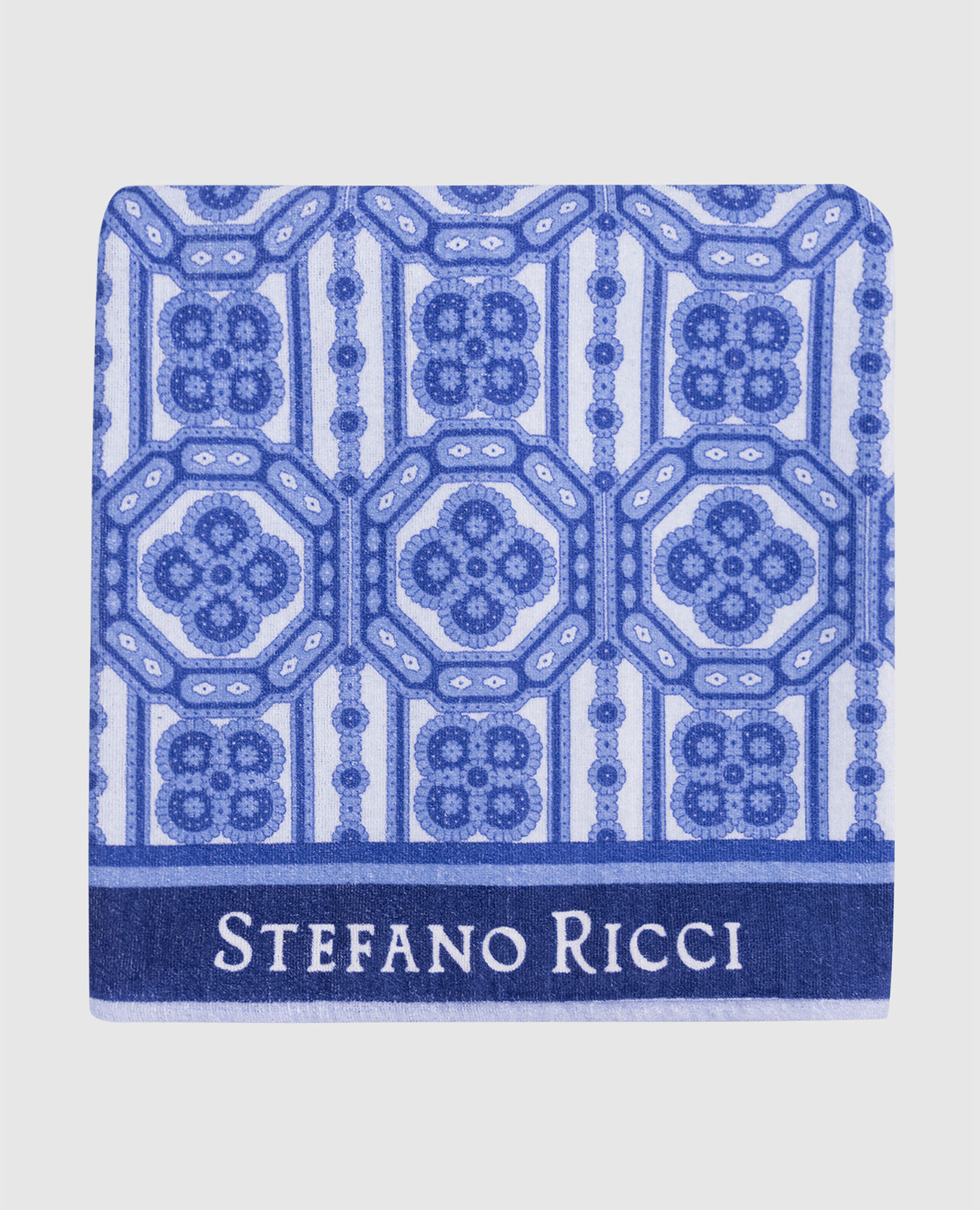 

Blue towel with logo Stefano Ricci, Синий