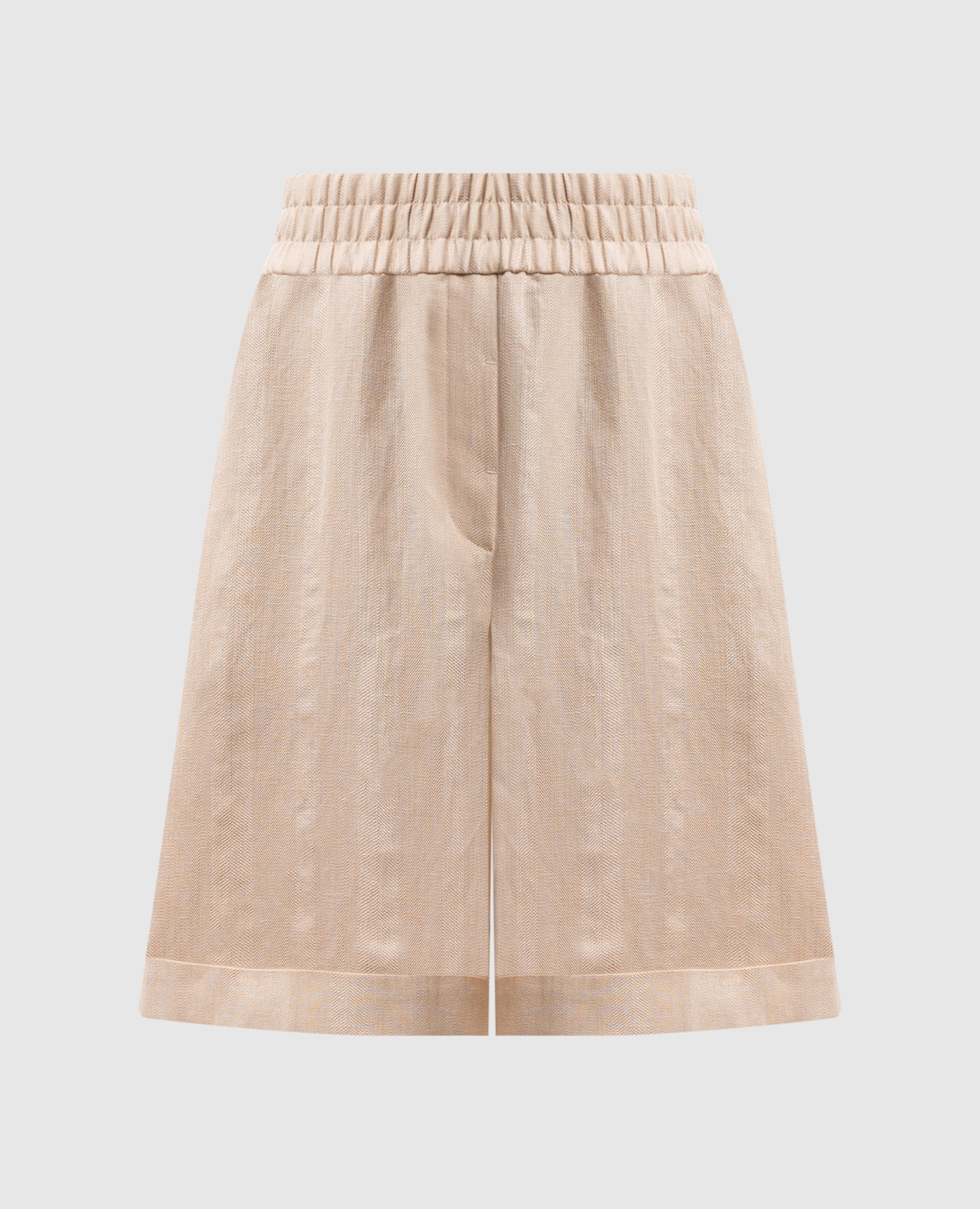 

Beige linen shorts with lapels Peserico