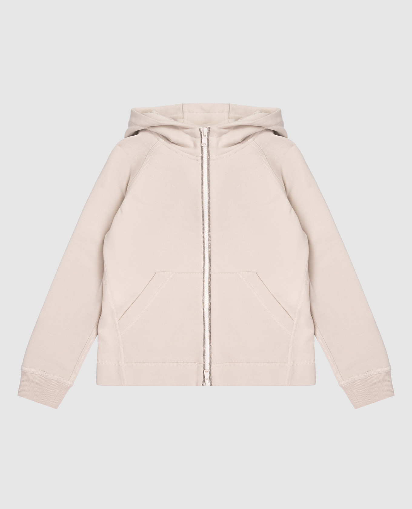 

Children's beige sports jacket with monil chain Brunello Cucinelli