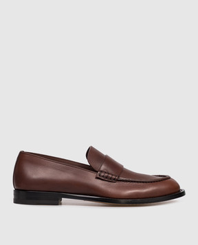 The Row Novus brown leather loafers F1553L601