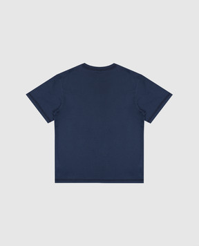 Dolce&Gabbana Children's blue T-shirt with logo L4JTHVG7OJ146