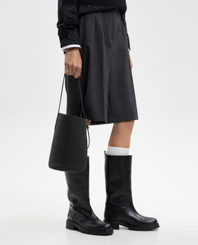 J&M DAVIDSON Black Quiver nubuck bucket bag LMQB0XXGNXX