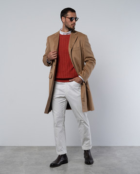 COLOMBO Brown coat made of wool CP001355945