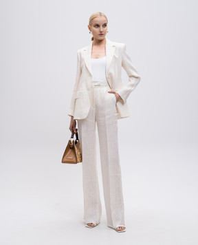 Max Mara TESO white striped linen jacket TESO