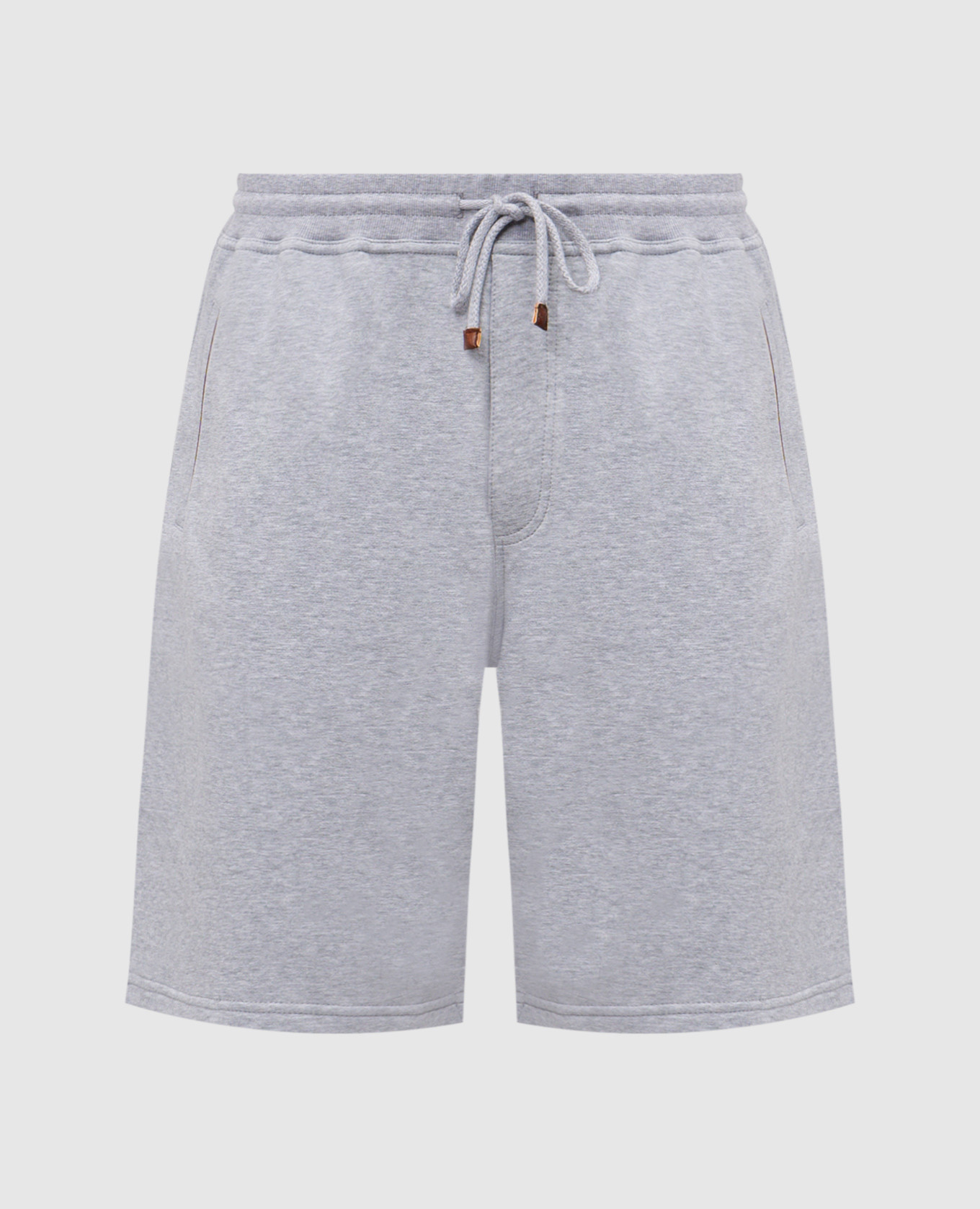 Grey melange shorts Brunello Cucinelli