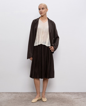 BOBOUTIC Brown linen and silk skirt 4814