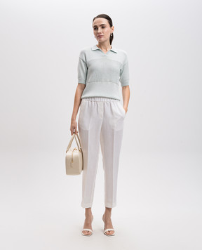 Peserico White pants with linen P0407201920