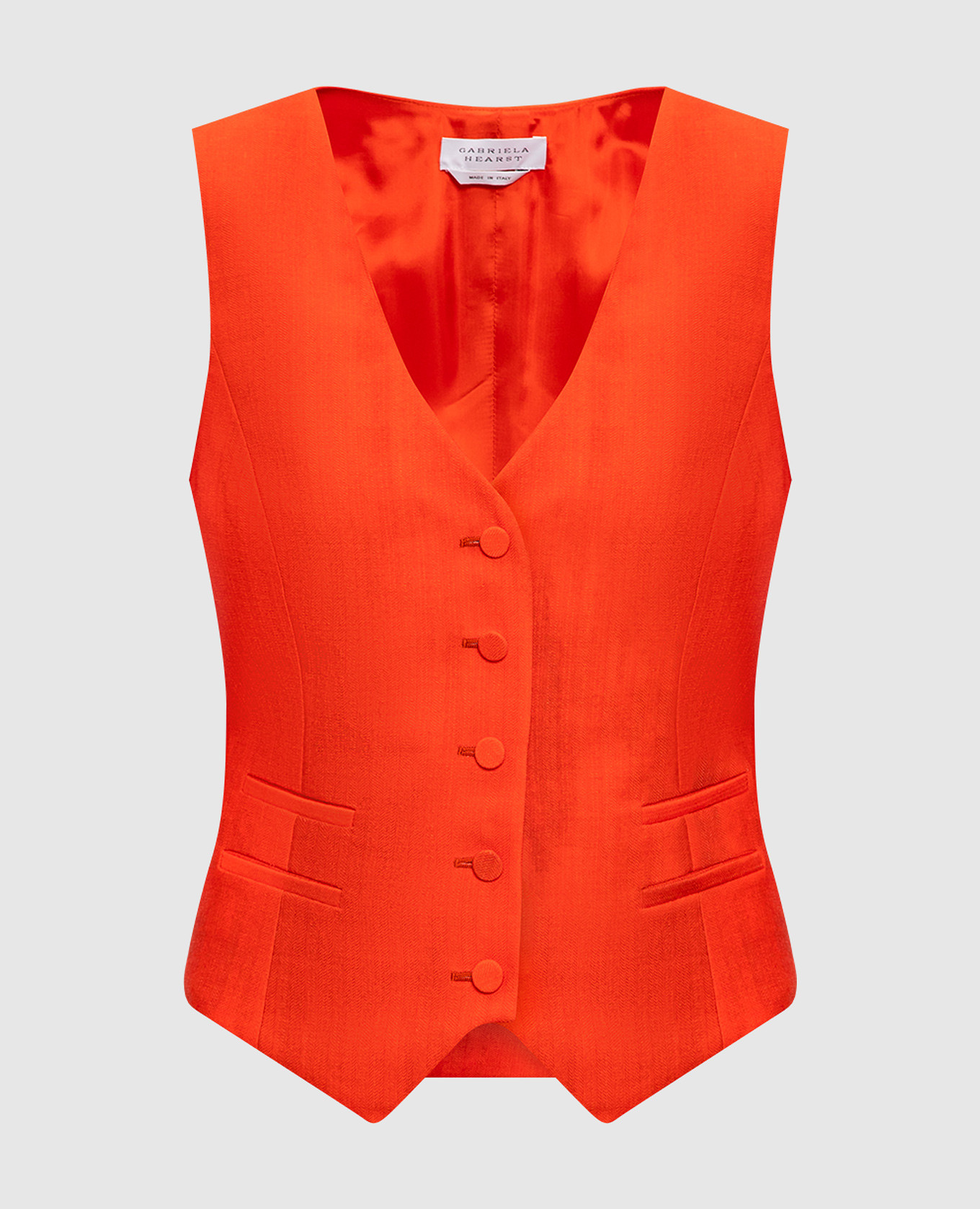 

Coleridge orange vintage-effect wool vest Gabriela Hearst