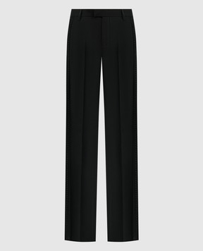 Ann Demeulemeester Black pants Viva with braid 2401WTR10RFA425