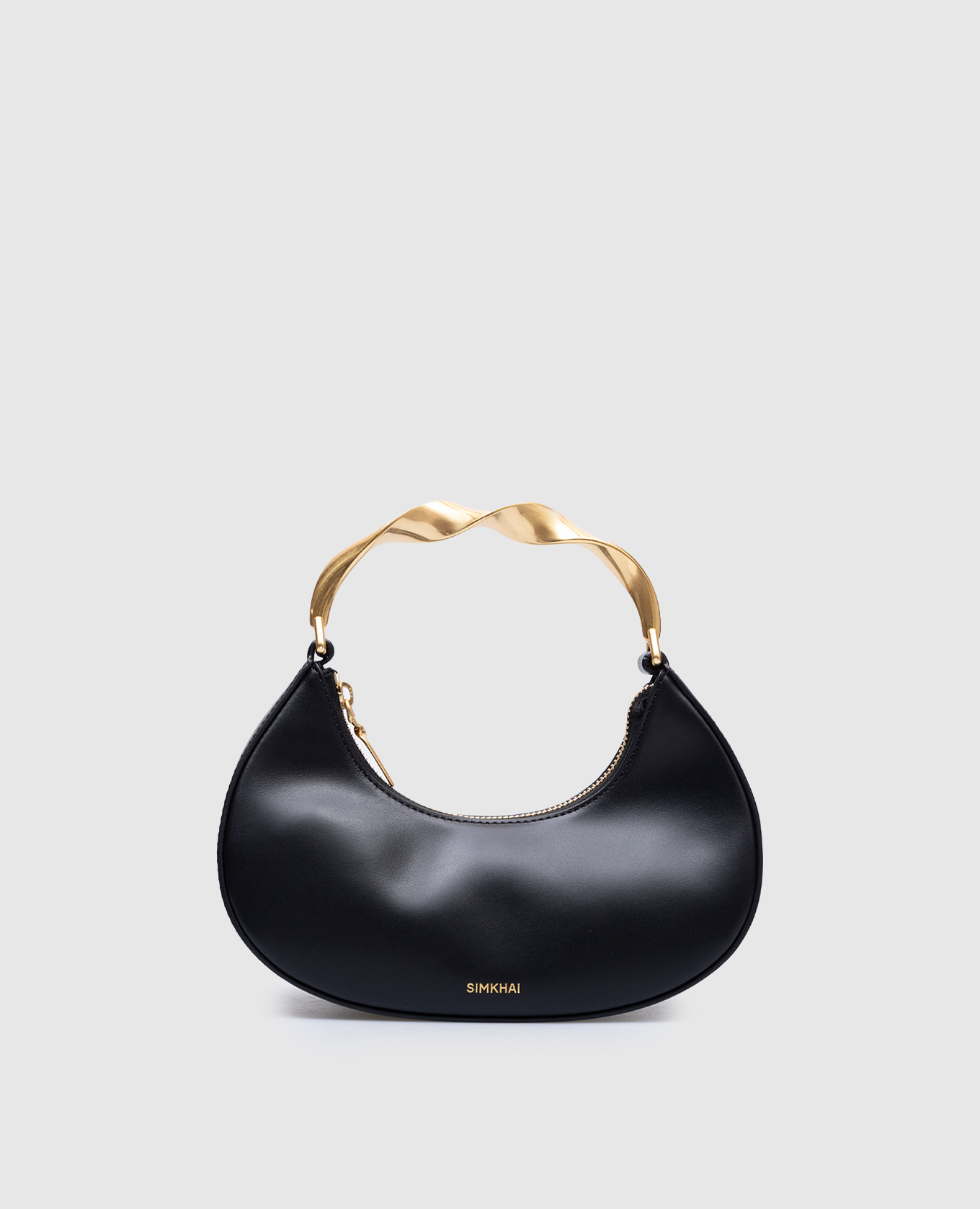 

Nixi black logo leather hobo bag Simkhai