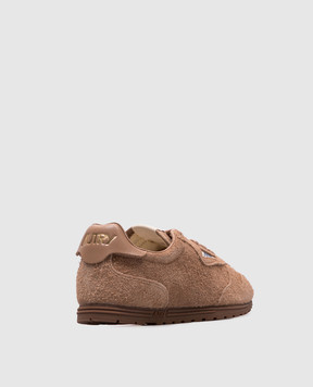 AUTRY Brown suede WINDSPIN sneakers with logo WSLWPB05