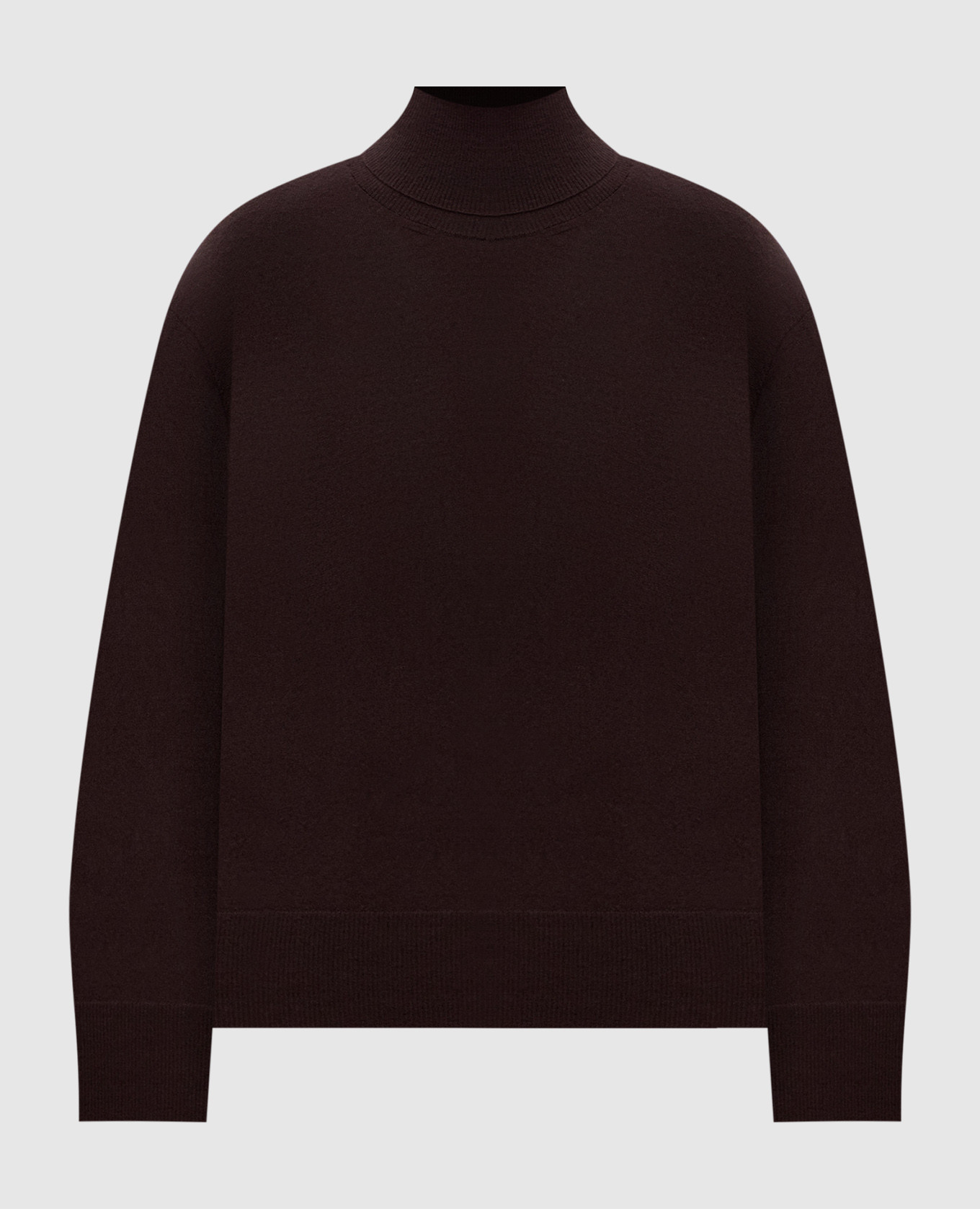 Brown cashmere and silk turtleneck BOBOUTIC