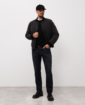 Cashmere&Whiskey Black merino wool jumper 18002