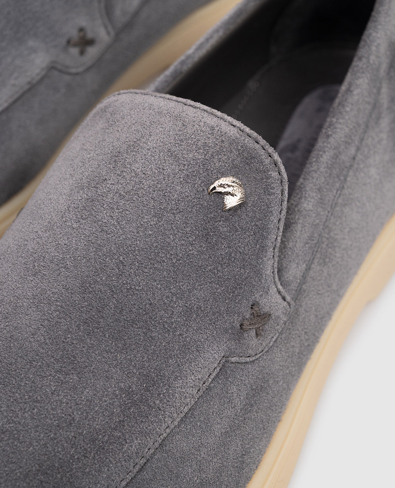 

Gray suede loafers Stefano Ricci, Grey