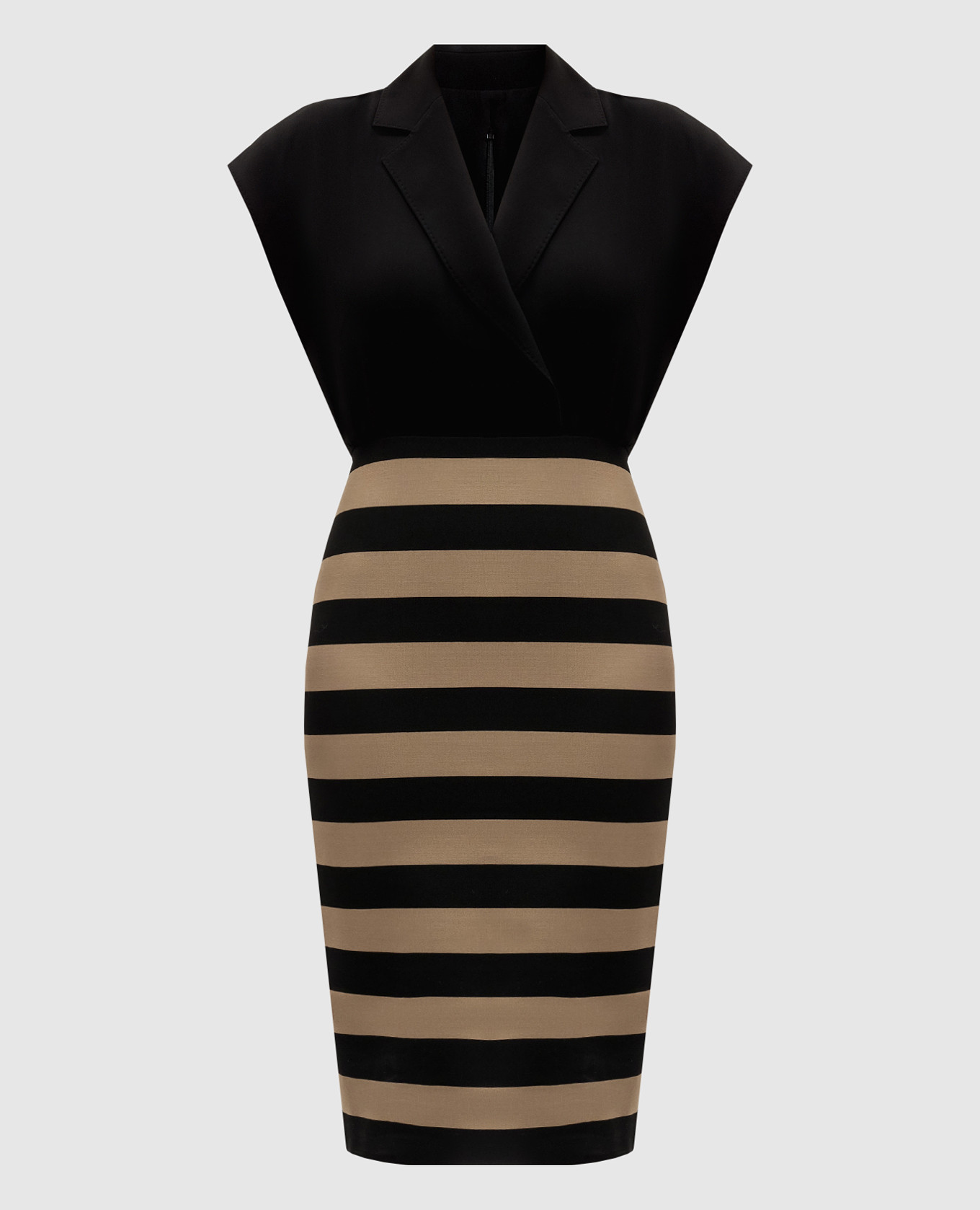 

ZAMPINO black striped dress Max Mara