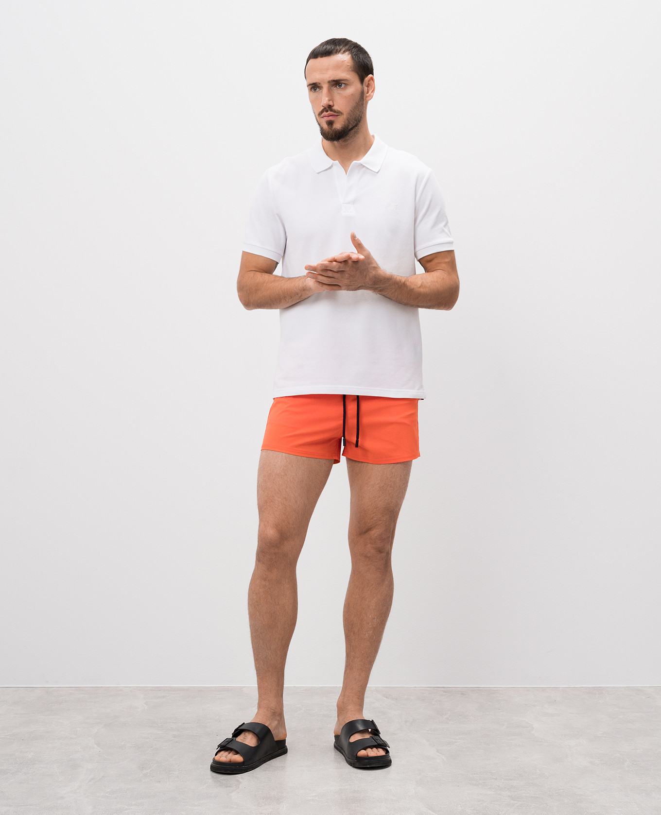 

Orange swim shorts with logo patch Vilebrequin