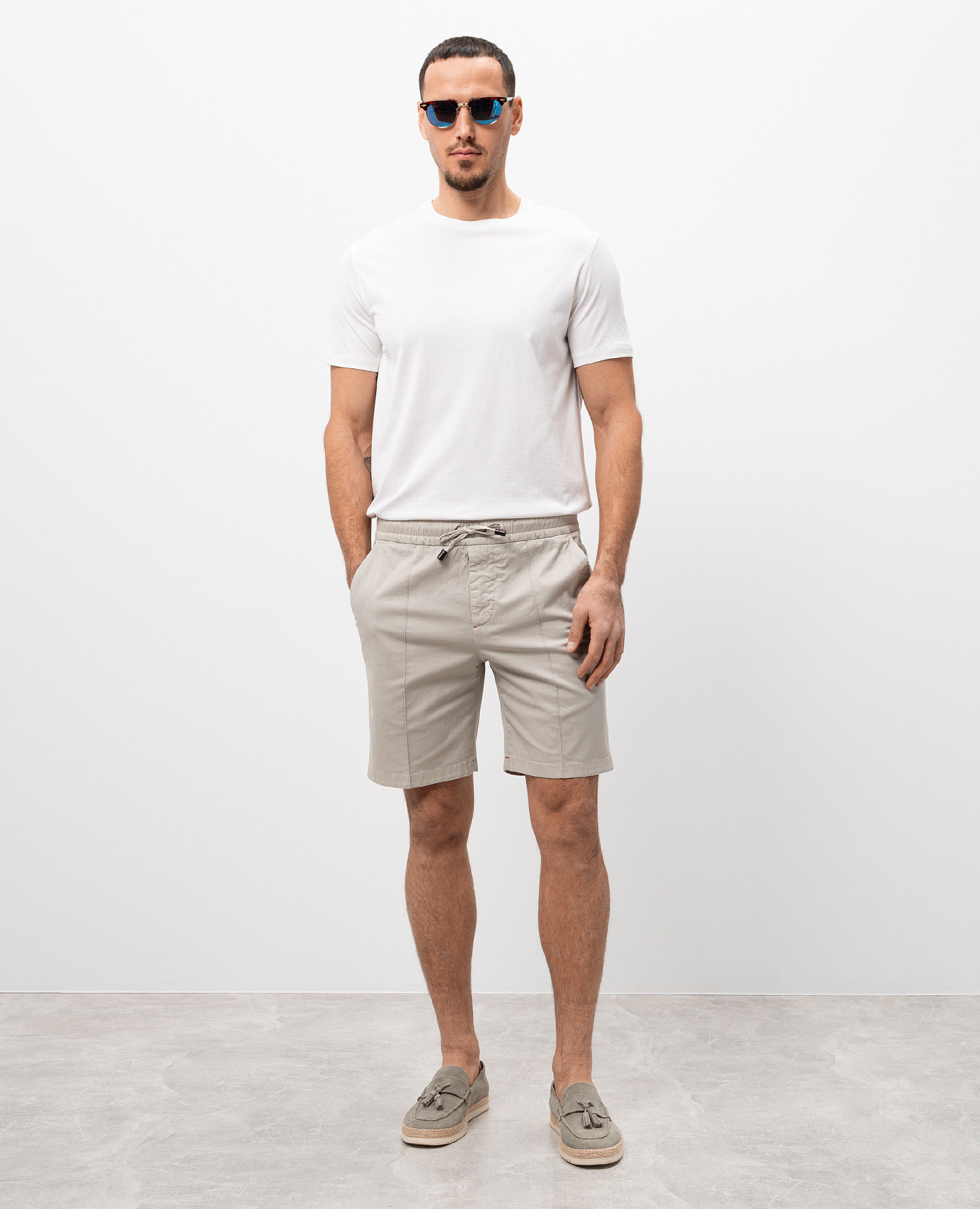 

White T-shirt with silk ISAIA