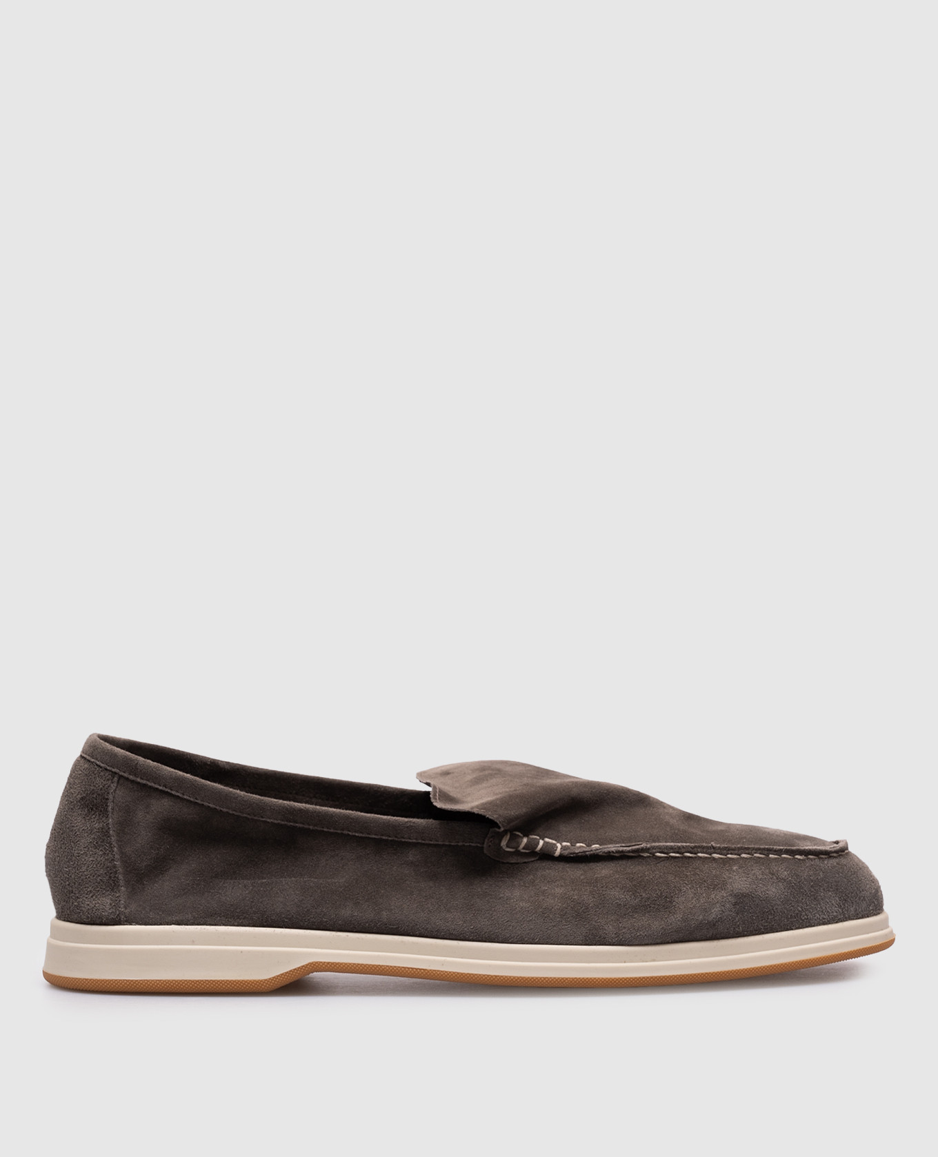 

Gray suede loafers Enrico Mandelli, Grey