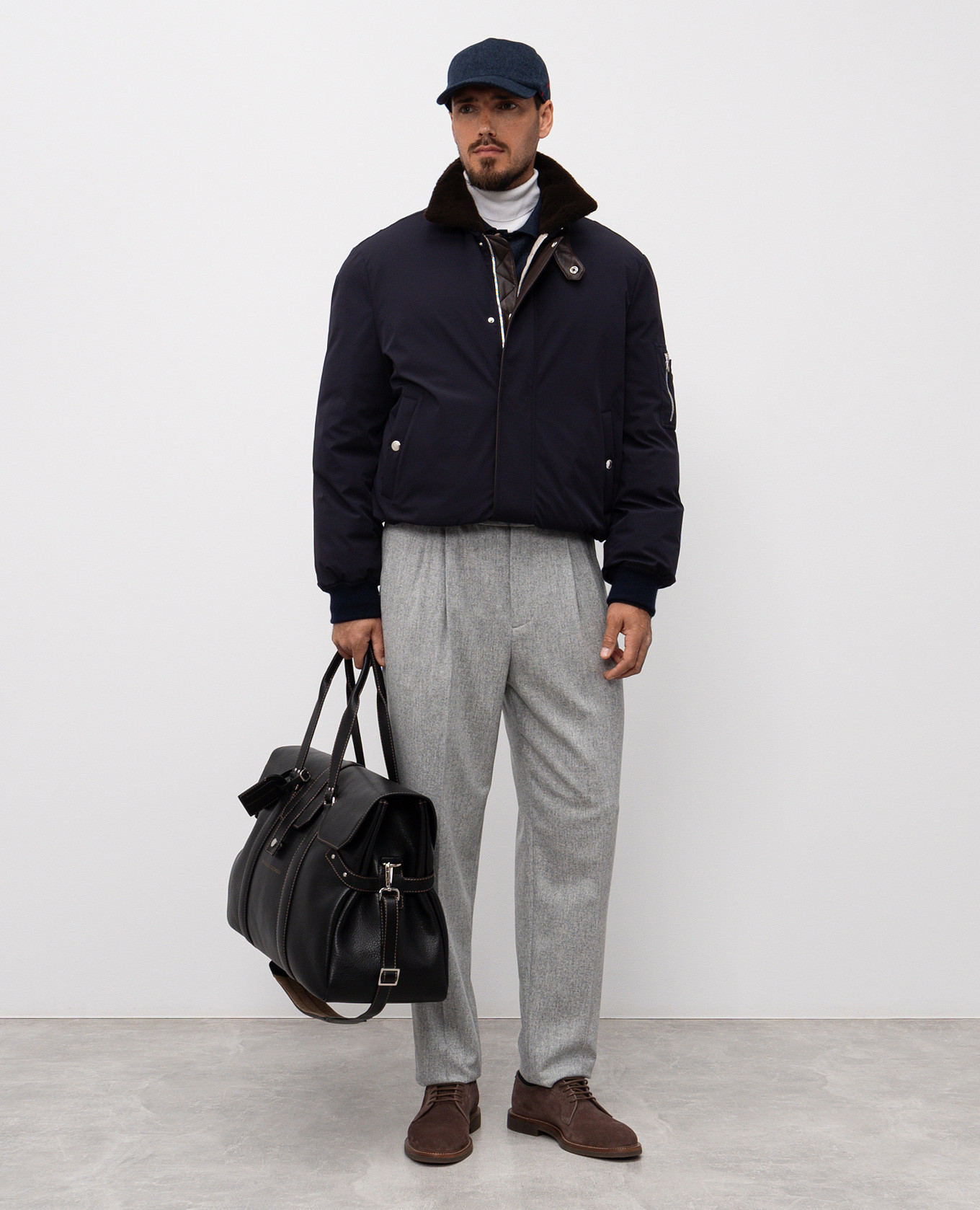 

Grey melange wool trousers Brunello Cucinelli