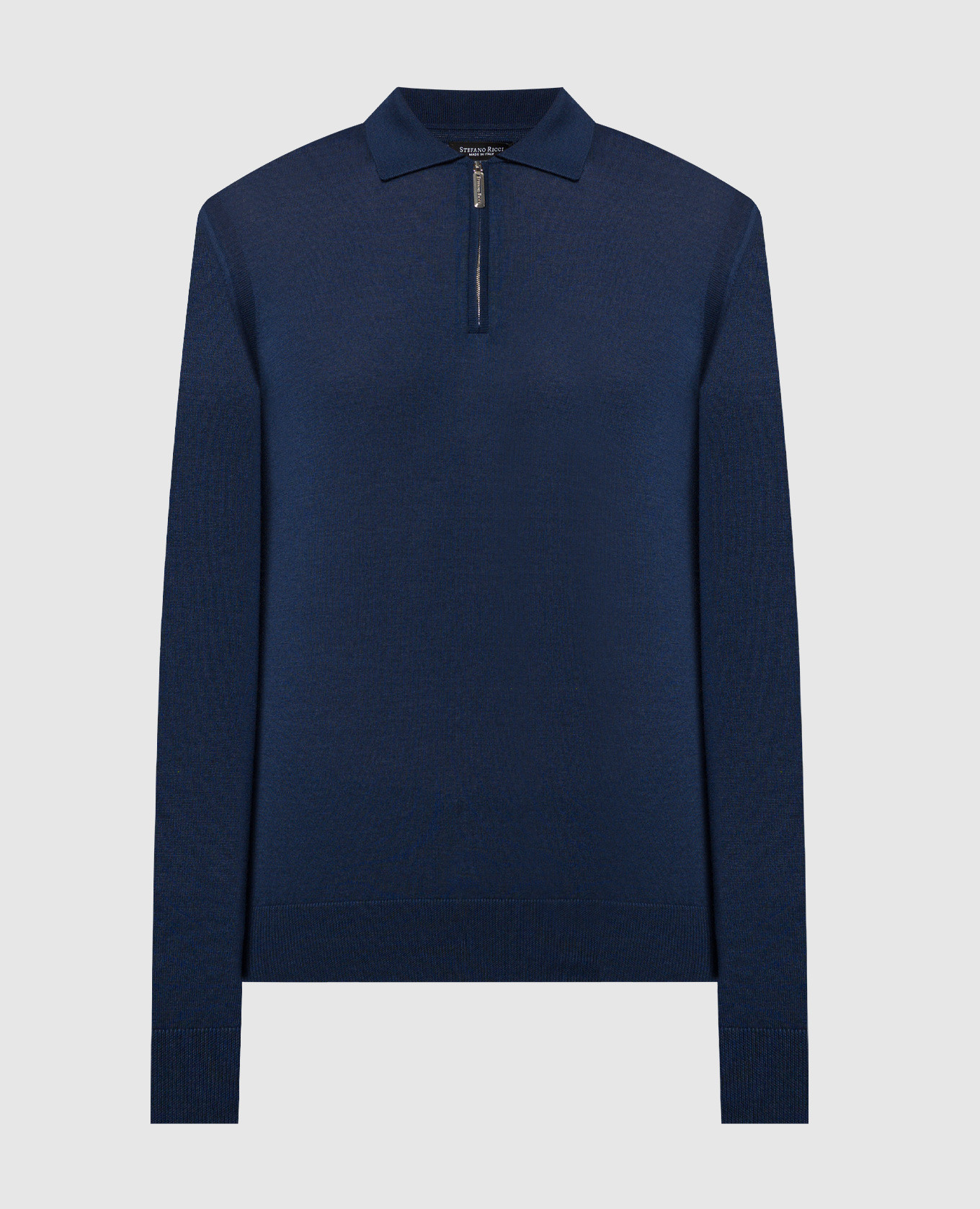 

Blue cashmere and silk polo shirt Stefano Ricci