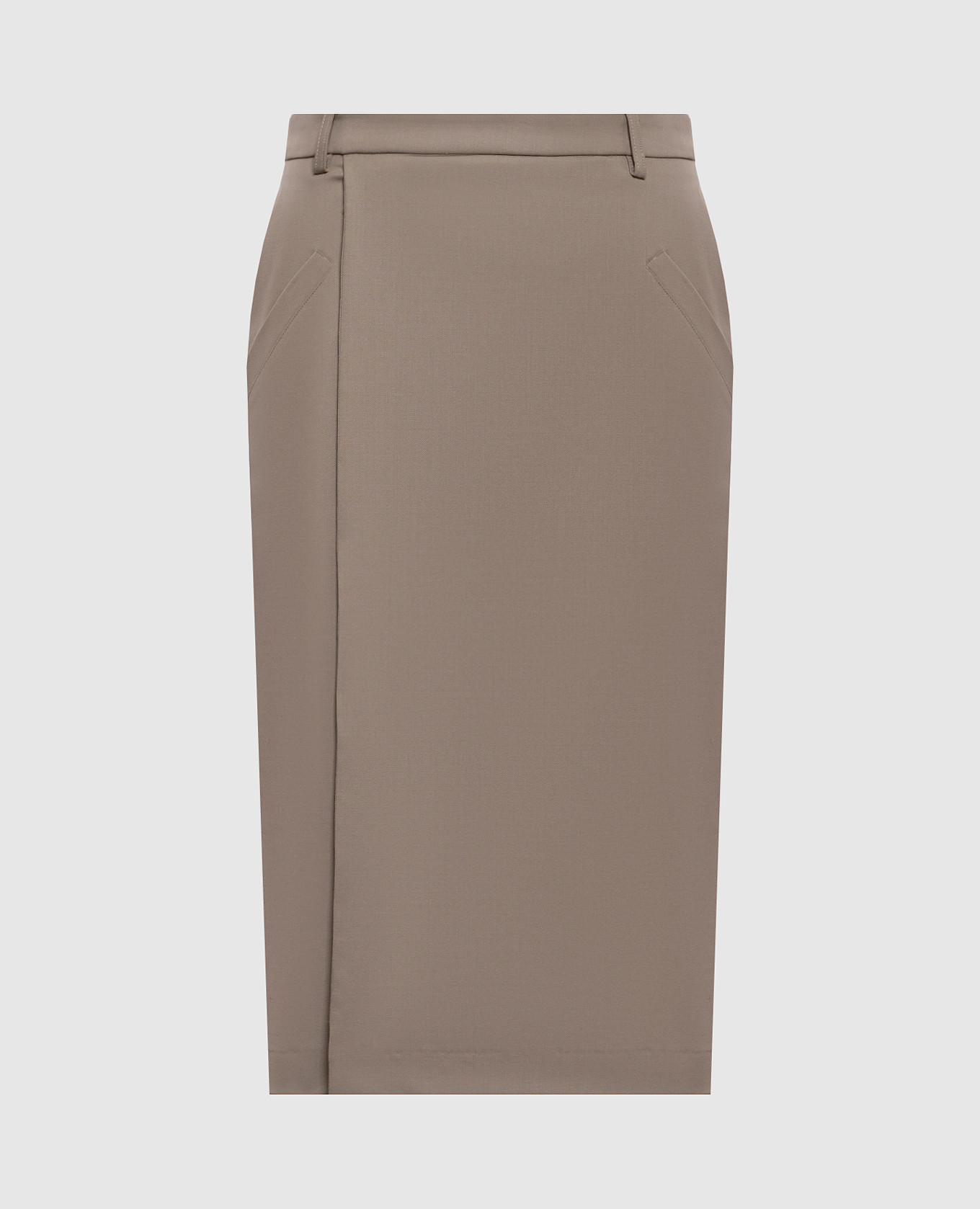 

Khaki wool midi skirt Jacob Lee