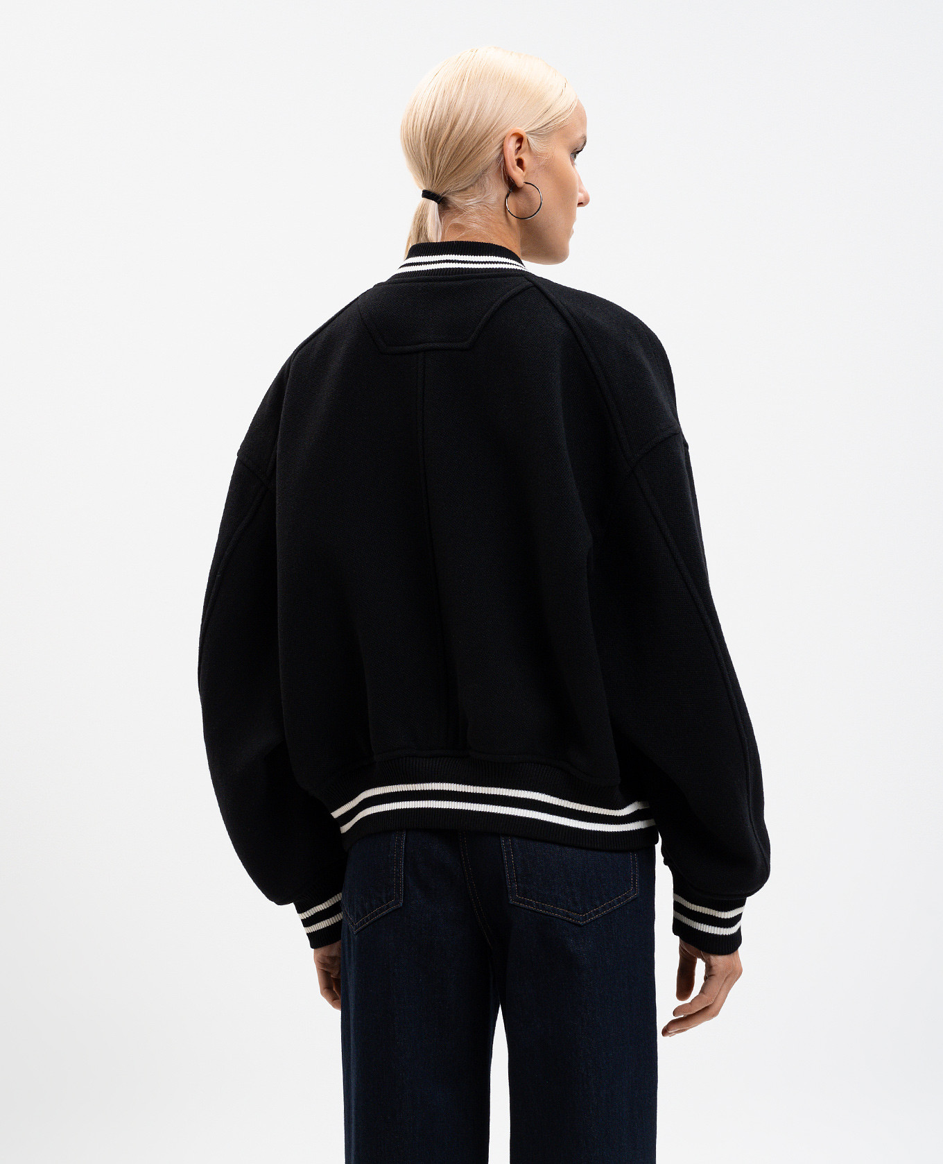 

Black bomber jacket with wool Juun.j